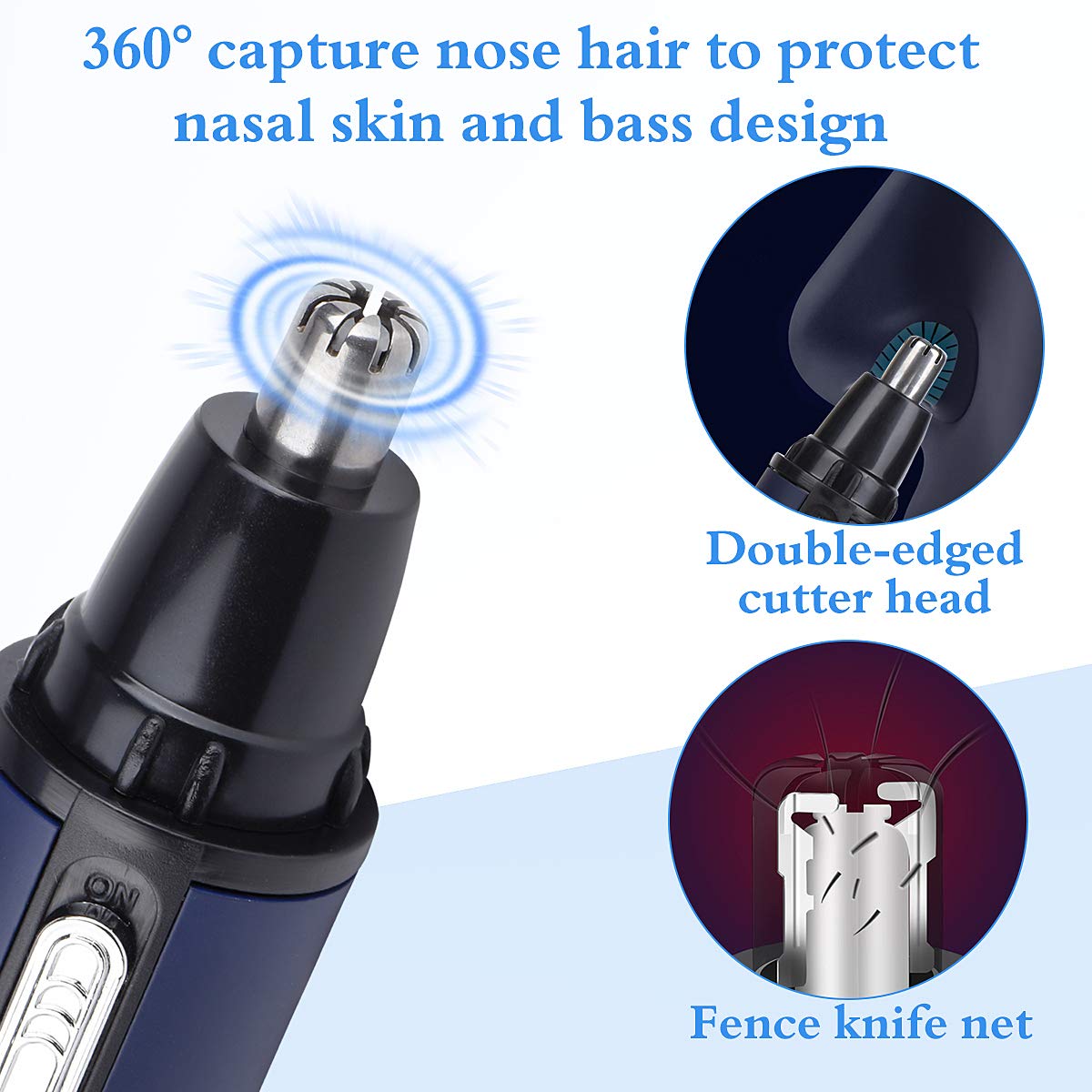 Tondeuse à cheveux rechargeable USB et oreille pour hommes